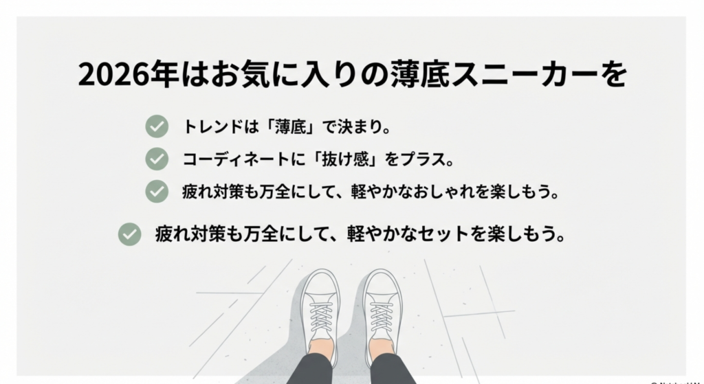 抜け感をプラスし、軽やかなおしゃれを楽しむためのトレンド総括スライド