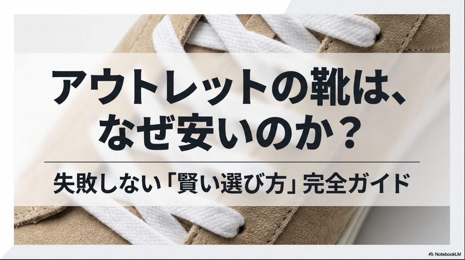 ニューバランスのアウトレットがなぜ安いのか、失敗しないための賢い選び方を解説するガイドの表紙画像。