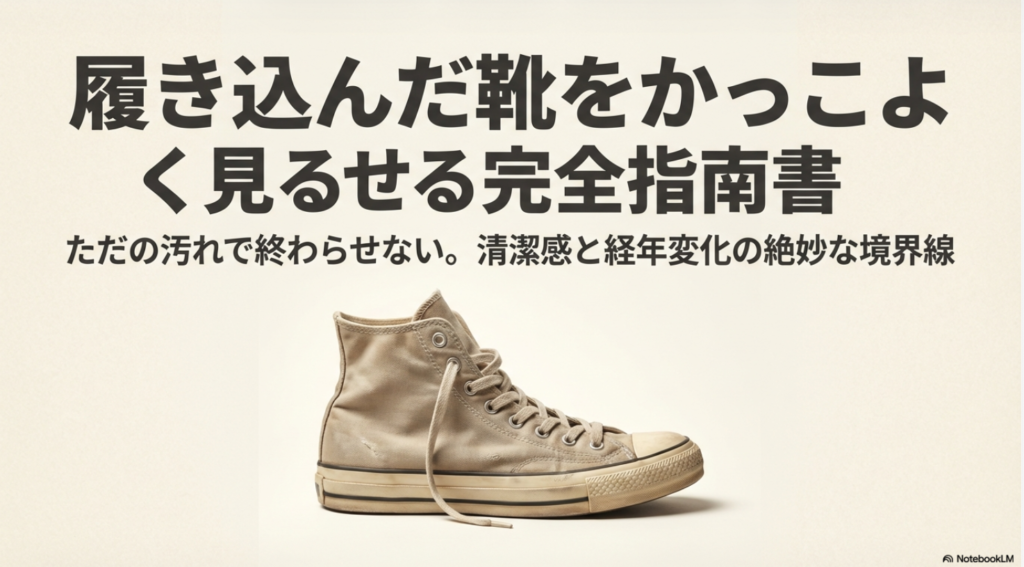 履き込んだコンバースをかっこよく見せるための完全指南書の表紙画像。