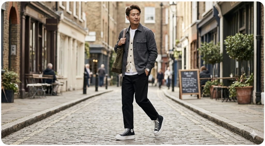 「厚底スニーカーのメンズは何センチがいいですか？」のイメージ画像