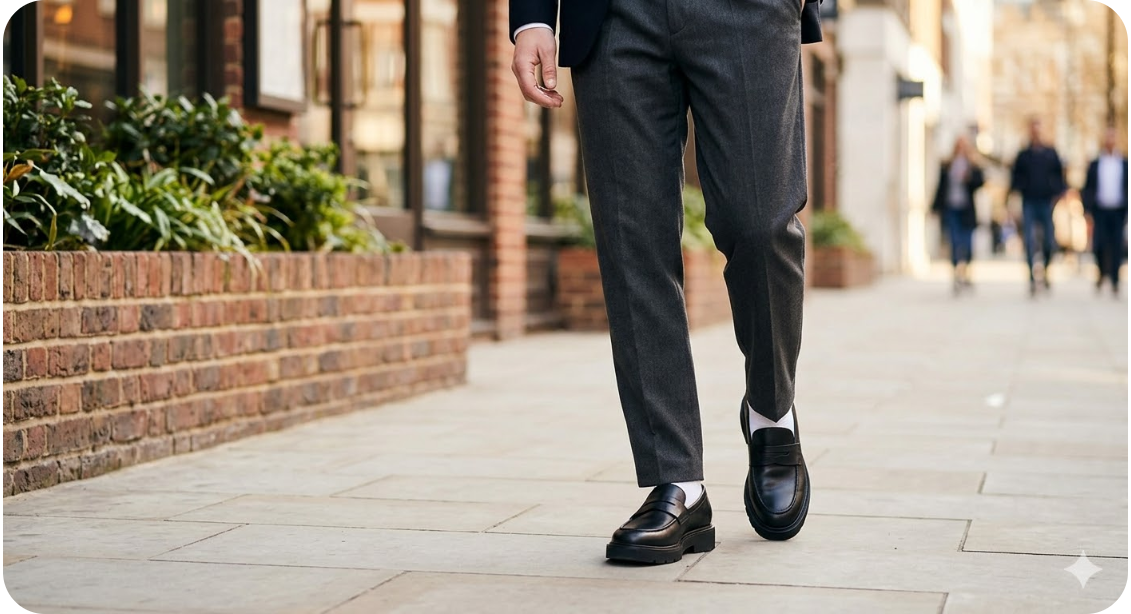 「厚底ローファー メンズ ダサい」のイメージ画像