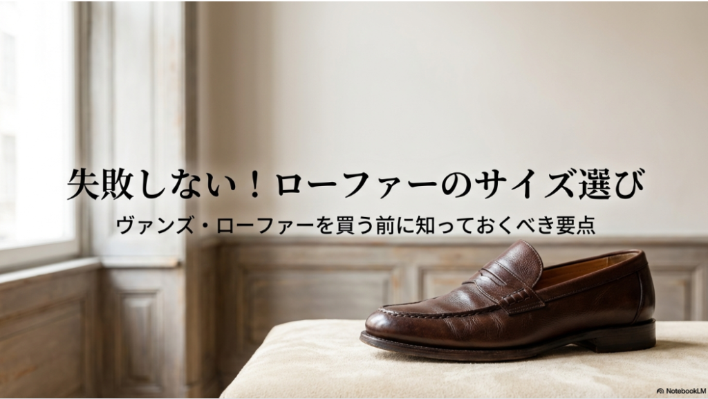 VANSローファーの失敗しないサイズ選びの要点をまとめたガイドの表紙画像