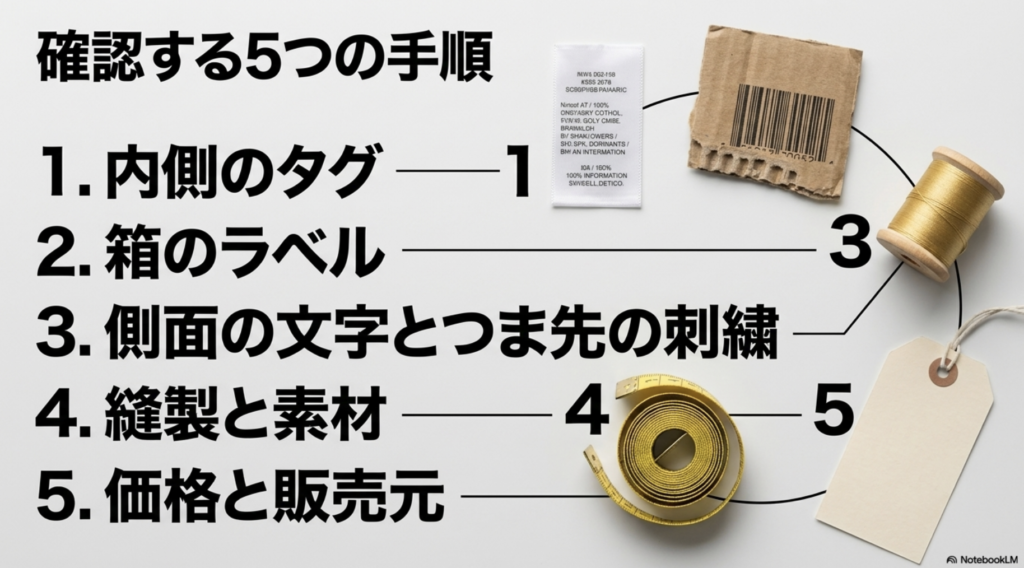 プーマ スピードキャットの本物・偽物を確認する5つのステップ一覧