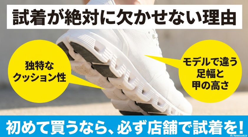オンのシューズで試着が絶対に欠かせない理由