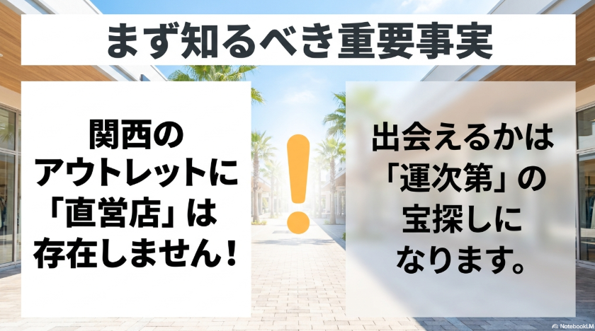 関西のアウトレットにオンの直営店は存在しない