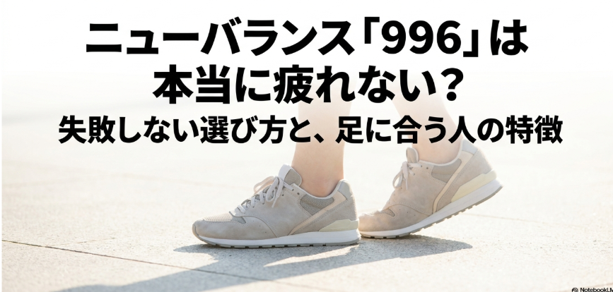 ニューバランス996が疲れにくい理由と失敗しない選び方の解説スライド