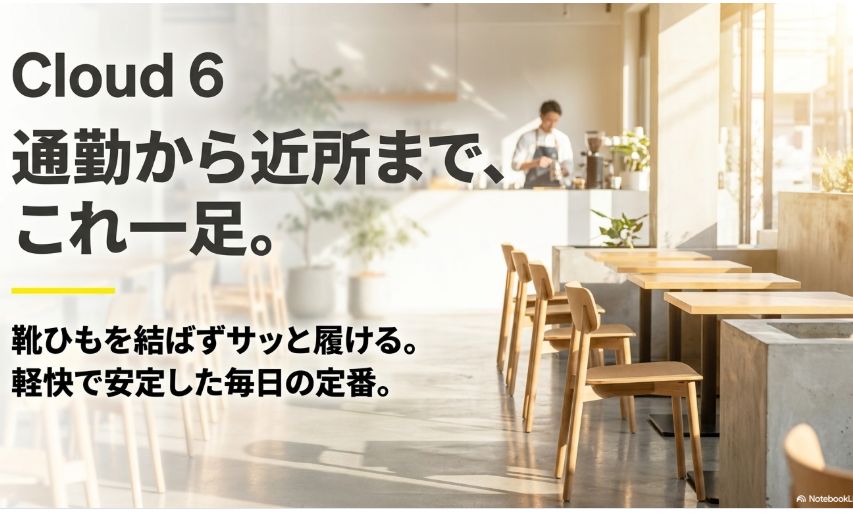 通勤や近所への外出にCloud 6を提案するスライド