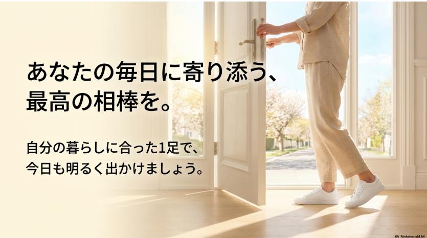 毎日の外出に寄り添うOnスニーカー選びのまとめとして使える締めの画像