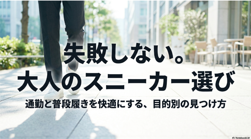 Onのメンズスニーカーを通勤や普段履きに合わせて選ぶ考え方を示したイメージ